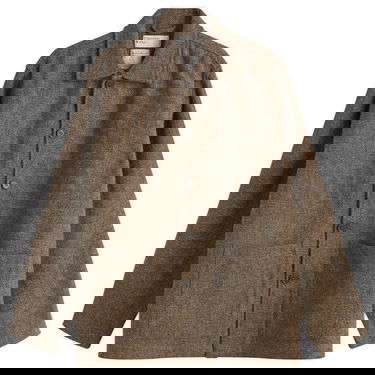 Bunda Universal Works Harris Tweed Plaid Easy Jacket Hnedá | 33157-GLD, 1