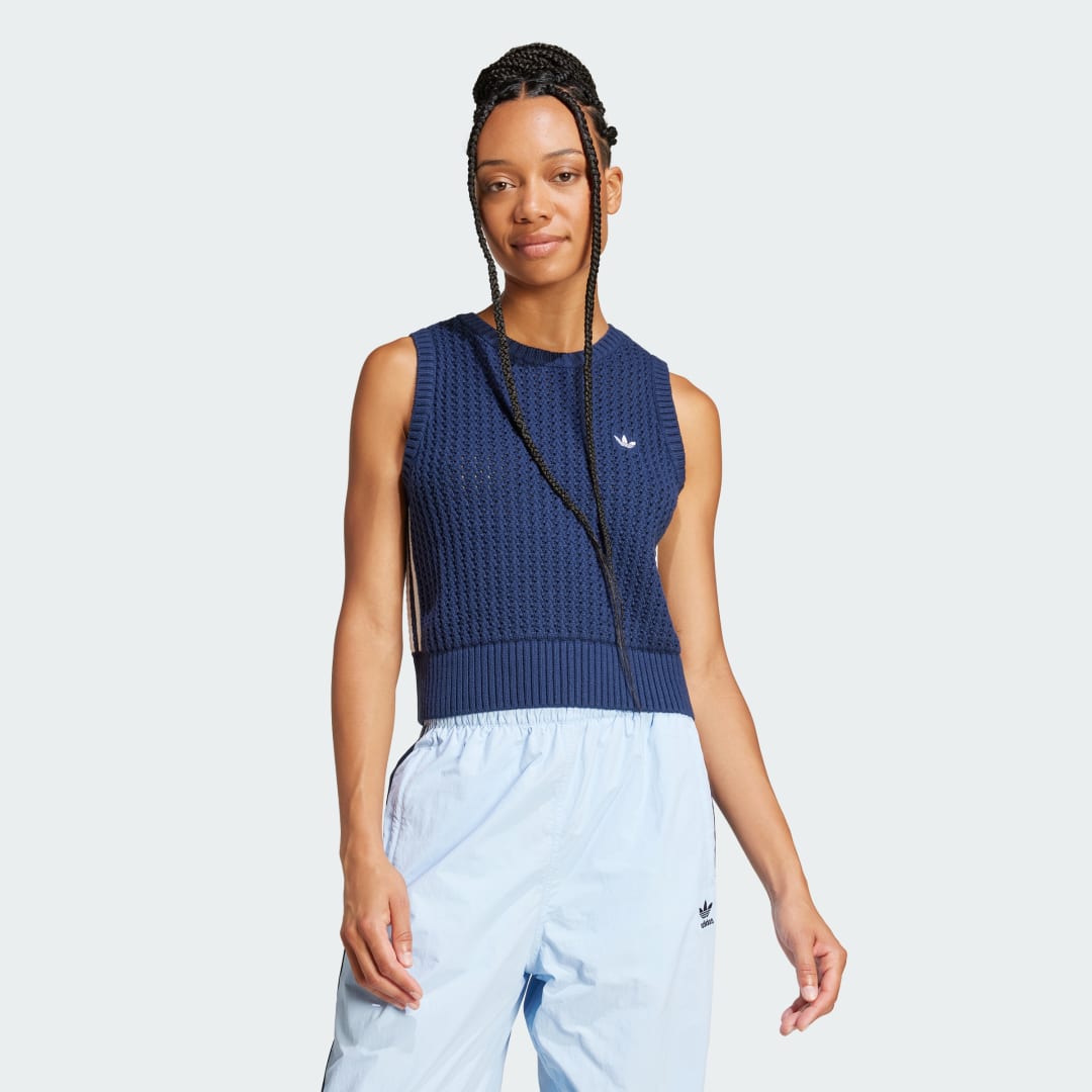 Sveter adidas Performance Adicolor Knitted Vest Navy | JD0903, 0