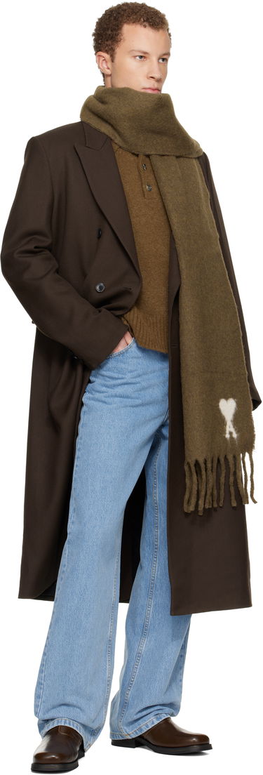 Šál AMI Alpaca Ami de Coeur Scarf Hnedá | H25USF673.AW0004, 2