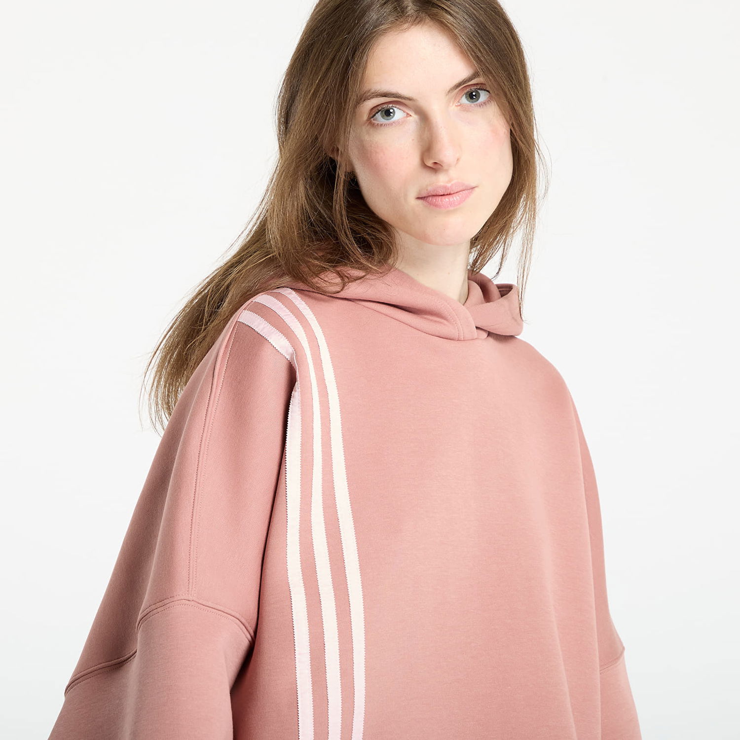 Mikina adidas Performance Off Placed 3-Stripes Cropped Hoodie Ružová | JW3601, 1