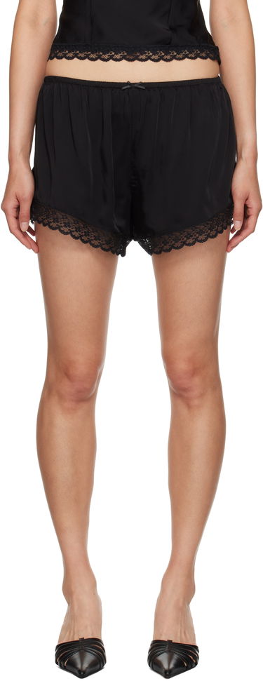 Šortky GUIZIO Guizio Ivy Lace Trim Shorts Čierna | F24201W022, 0
