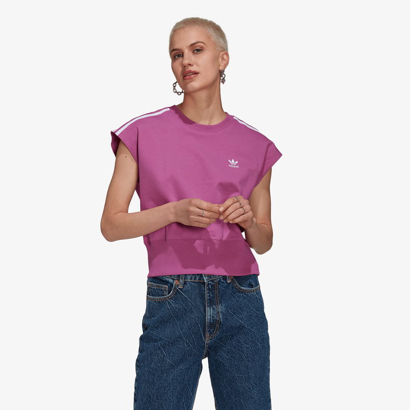 Tričko adidas Originals Waist Cinch Cropped T-Shirt Ružová | HM2113