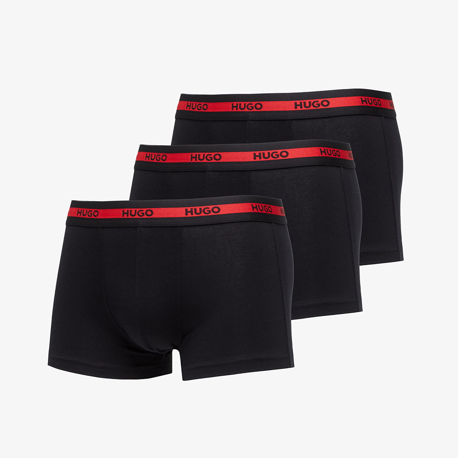 Boxerky BOSS Logo-Waistband Stretch Trunks 3-Pack Black Čierna | 50492375-002, 0