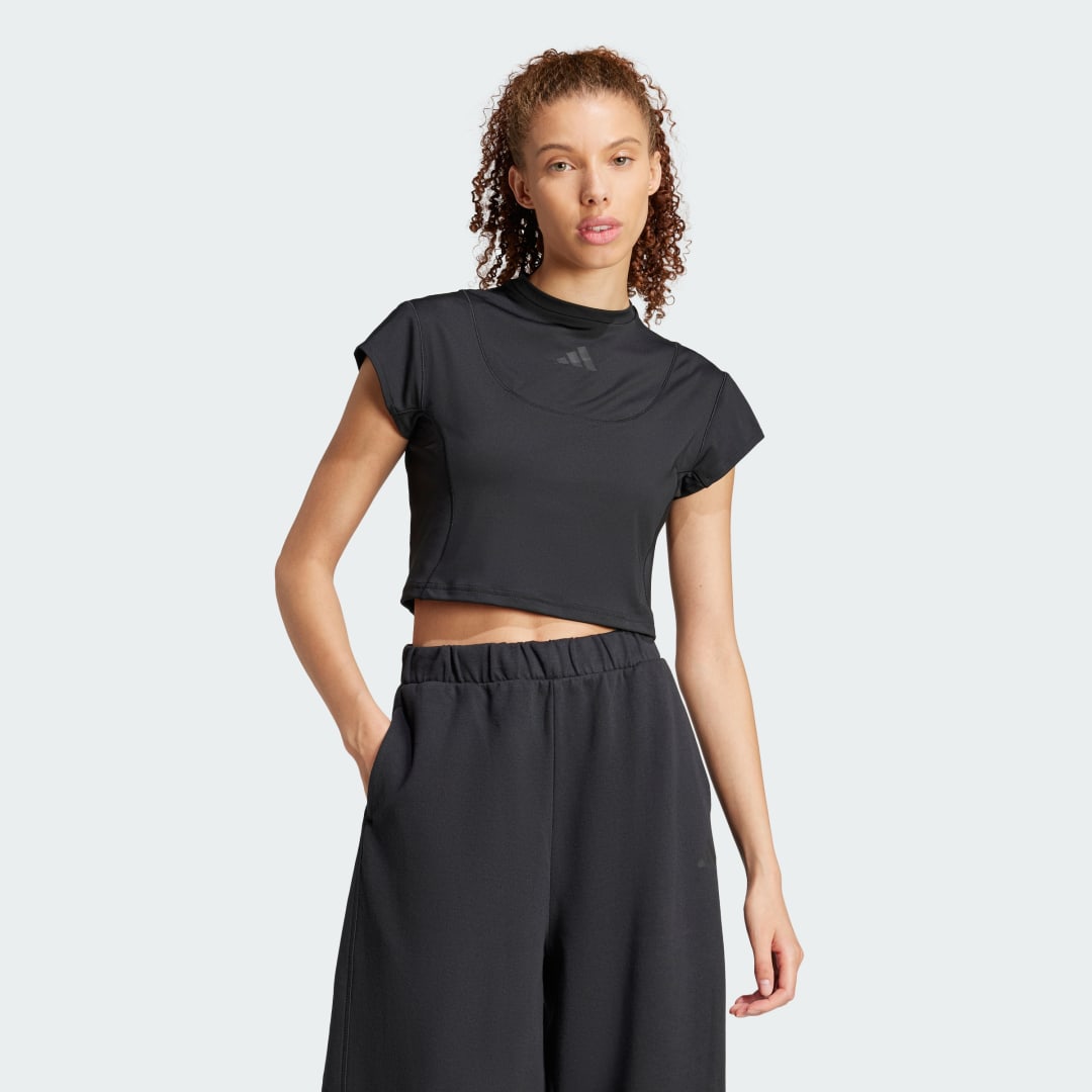 Crop Top adidas Performance City Escape Cropped T-Shirt Čierna | JF3413, 0