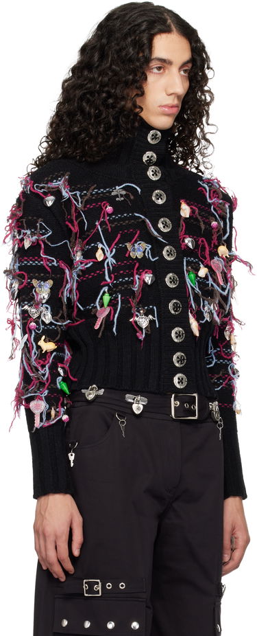 Sveter Chopova Lowena Chopova Lowena Washed Up Embellished Turtleneck Cardigan Rôznofarebný | 5250, 4