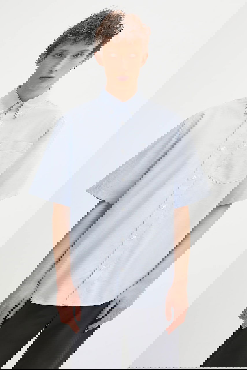 Košeľa Carhartt WIP Relaxed Short Sleeve Braxton Shirt with Button-Down Collar Modrá | I031454.1ONXX, 0