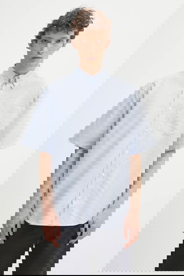 Košeľa Carhartt WIP Relaxed Short Sleeve Braxton Shirt with Button-Down Collar Modrá | I031454.1ONXX, 0