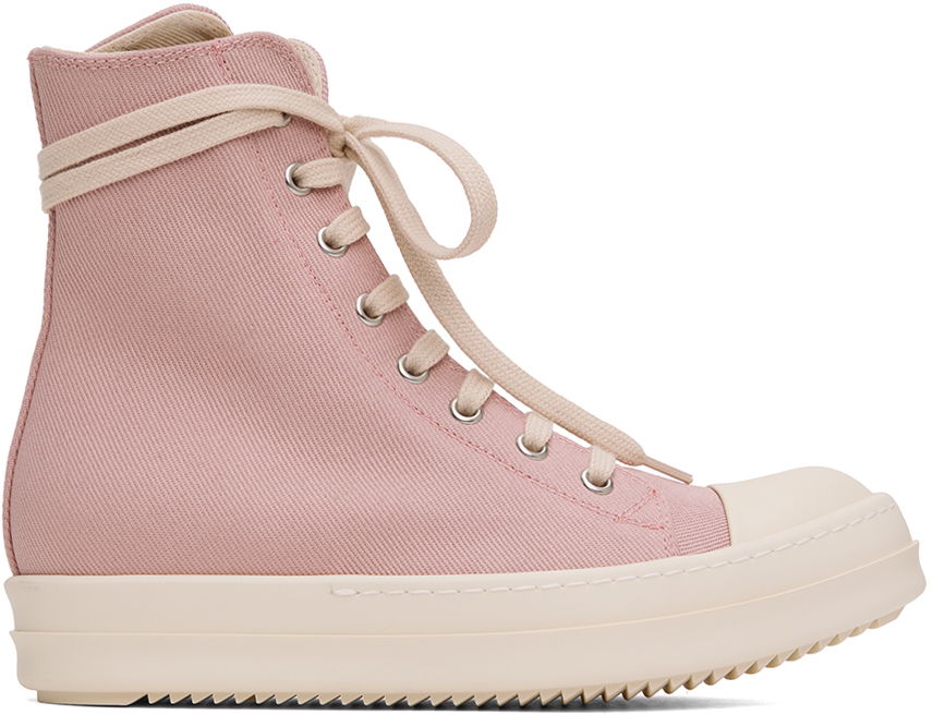 Tenisky a topánky Rick Owens Rick Owens DRKSHDW Lace-Up Denim High-Top Ružová | DS01C6800 DQ, 0