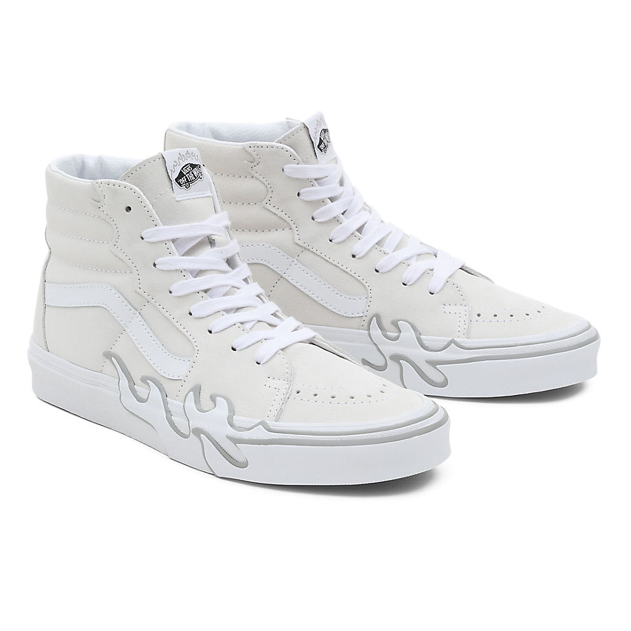 Tenisky a topánky Vans Chaussures Sk8-hi Flame Biela | VN0005UJWWW, 0