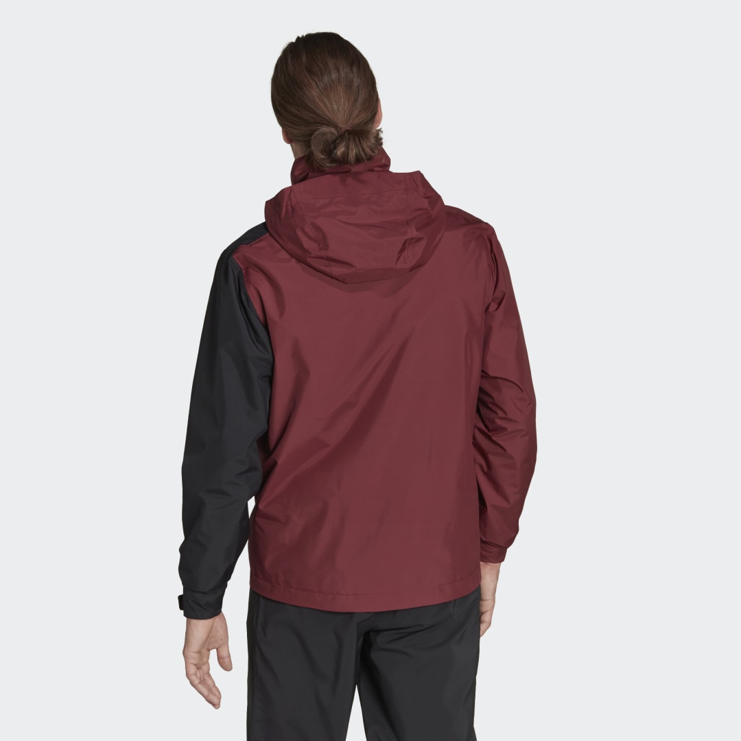 Vetrovka adidas Originals Terrex Multi RAIN.RDY Primegreen Two-Layer Rain Jacket Vínová | HI1625, 1