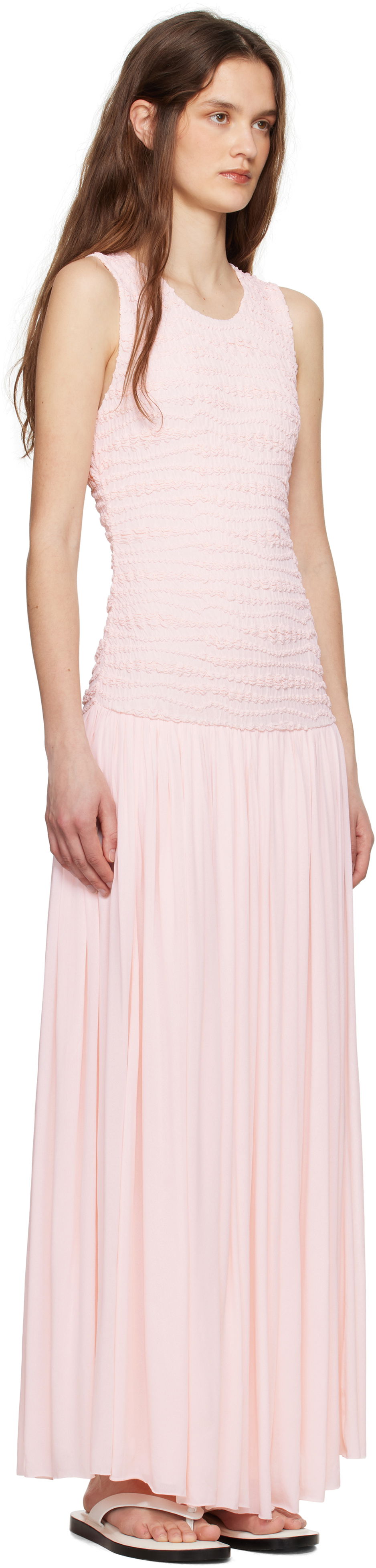 Šaty Jil Sander Jil Sander Shirred Maxi Dress Ružová | J02CT0475_J20266, 1