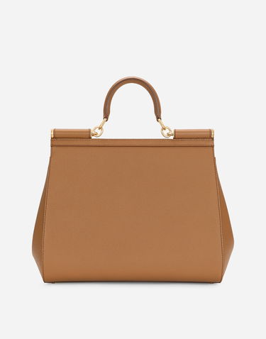 Kabelka Dolce & Gabbana Dolce & Gabbana Leather Handbag Hnedá | BB6015A10018M417, 2