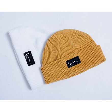 Kulicha Karl Kani Woven Signature Essential Fisherman Beanie Biela | kk7020346, 1