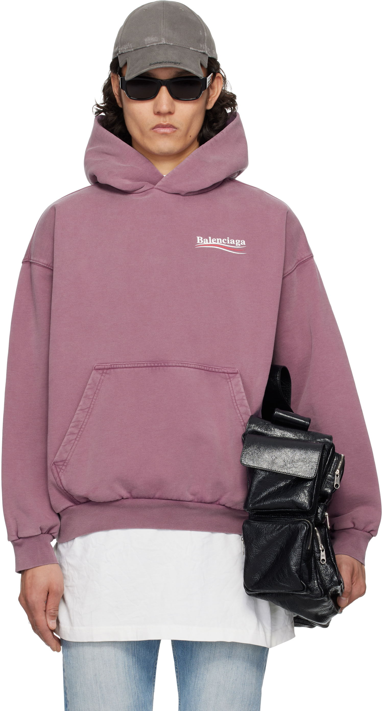Mikina Balenciaga Balenciaga Campaign Hoodie Ružová | 767877TQVN6, 0