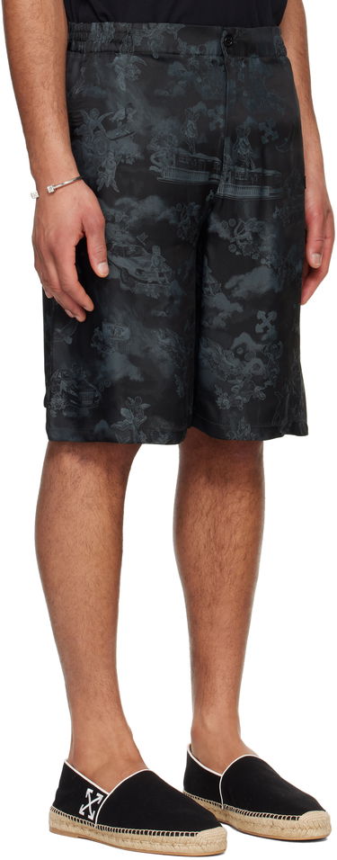 Šortky Off-White Off-White Jacquard Fresco Bowling Shorts Čierna | OMCB092S25FAB0020200, 1