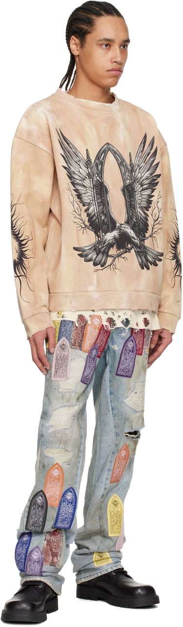 Sveter Who Decides War Who Decides War Soaring Window Crewneck Sweatshirt Béžová | 1110500022SS25, 3