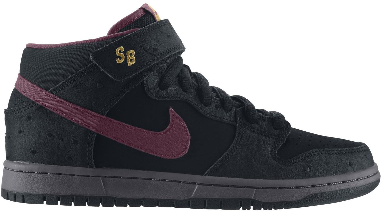 Tenisky a topánky Nike SB SB Dunk Mid Black Ostrich Cherrywood Čierna | 314383-060, 0