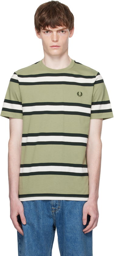 Tričko Fred Perry Fred Perry Bold Stripe T-Shirt Zelené | M9852, 0