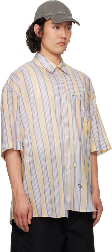 Košeľa Martine Rose Martine Rose Cotton Stripe Shirt Žltá | 440WS21306, 1