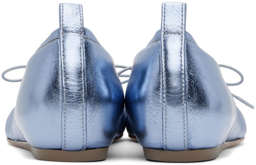 Starostlivosť o obuv Simone Rocha Simone Rocha Classic Logo Band Ballerina Flats Modrá | RMP19 0777, 1