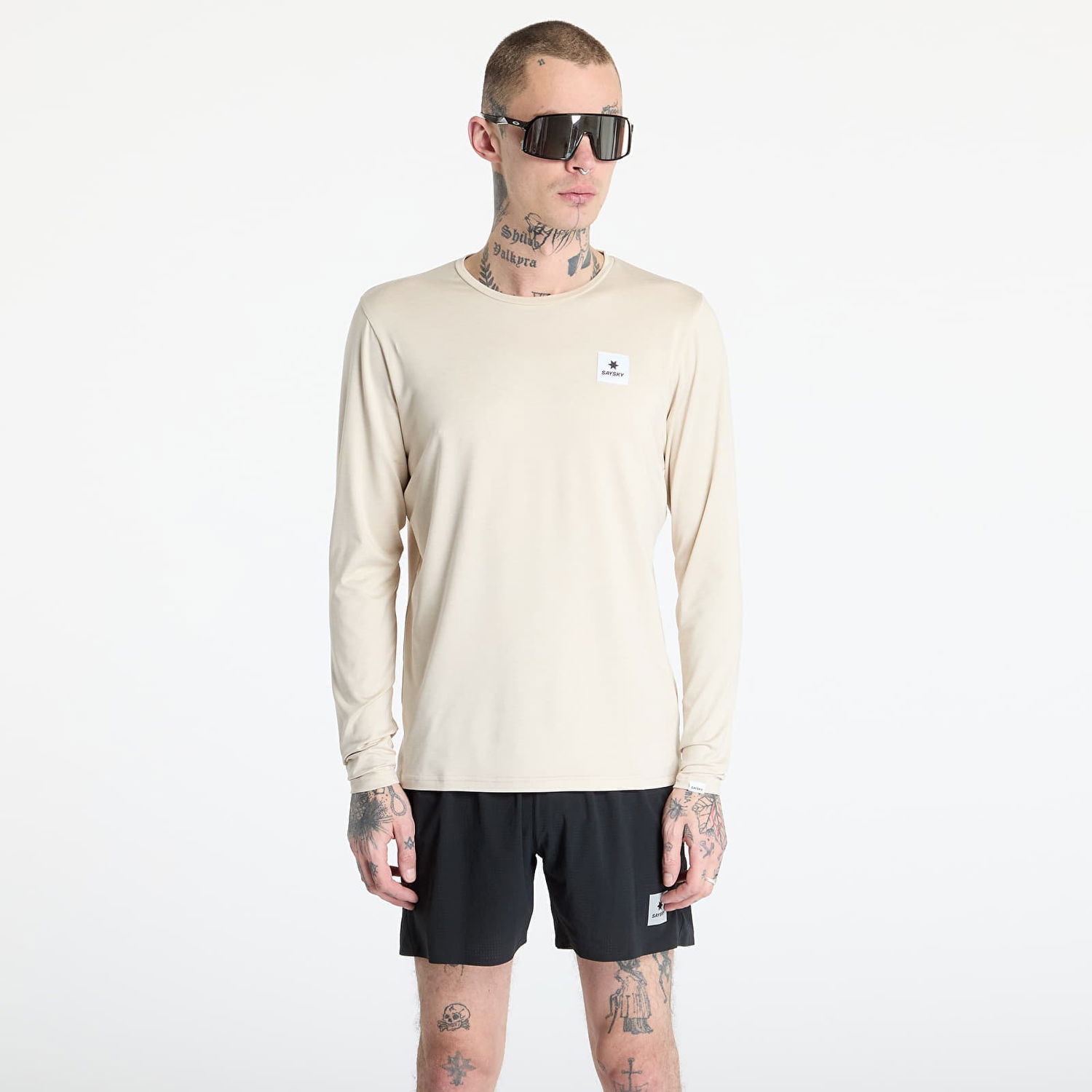 Tričko Saysky SAYSKY Statement Pace Long Sleeve T-Shirt Béžová | NMRLS22C8002, 0