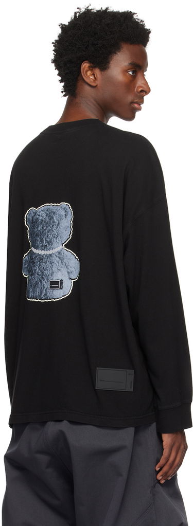 Tričko We11done We11done Glow-In-The-Dark Bear Long Sleeve T-Shirt Čierna | WD-TT9-20-116-U-BK, 2
