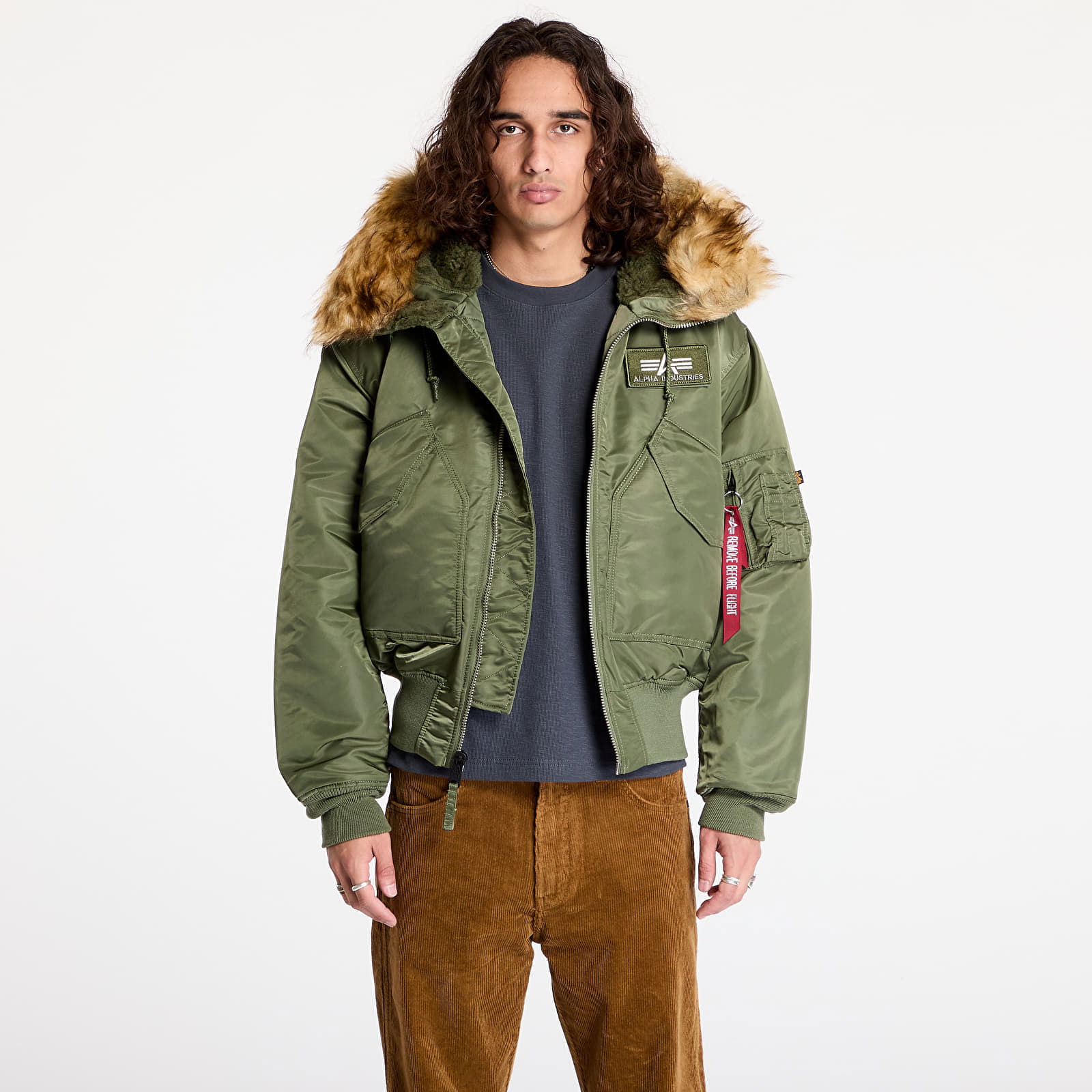 Jacket 45P Hooded Sage-Green