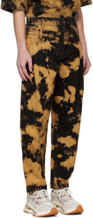 Nohavice Feng Chen Wang Feng Chen Wang Tie-Dye Pleated Jeans Hnedá | FUF14TR05, 1
