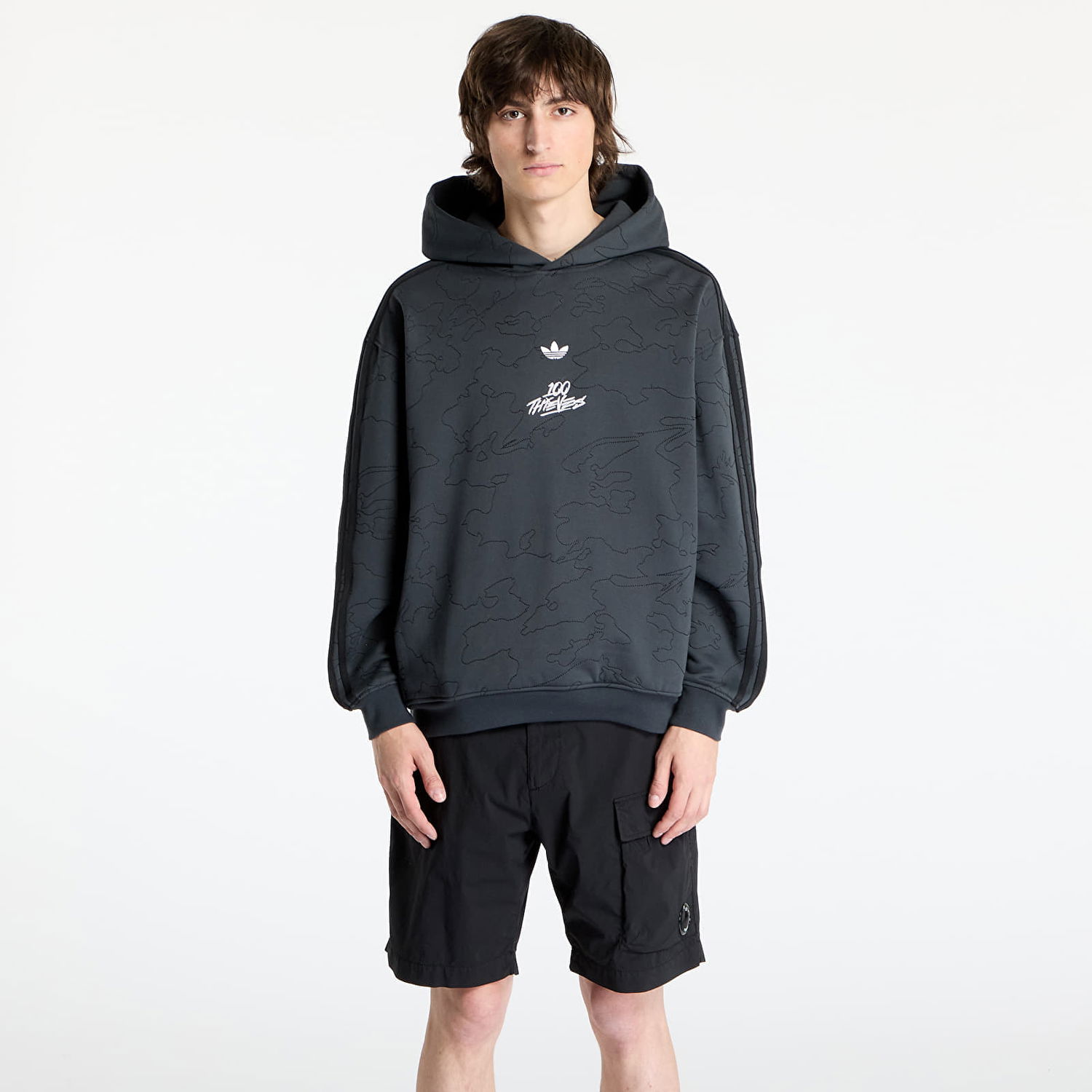 Mikina adidas Originals 100 Thieves Hoodie Čierna | JM3258, 0