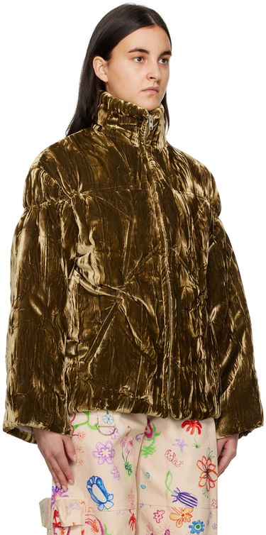 Prešívaná bunda Collina Strada Collina Strada Velvet Puffer Jacket Hnedá | XX5001 CRUSHED VELVET, 1