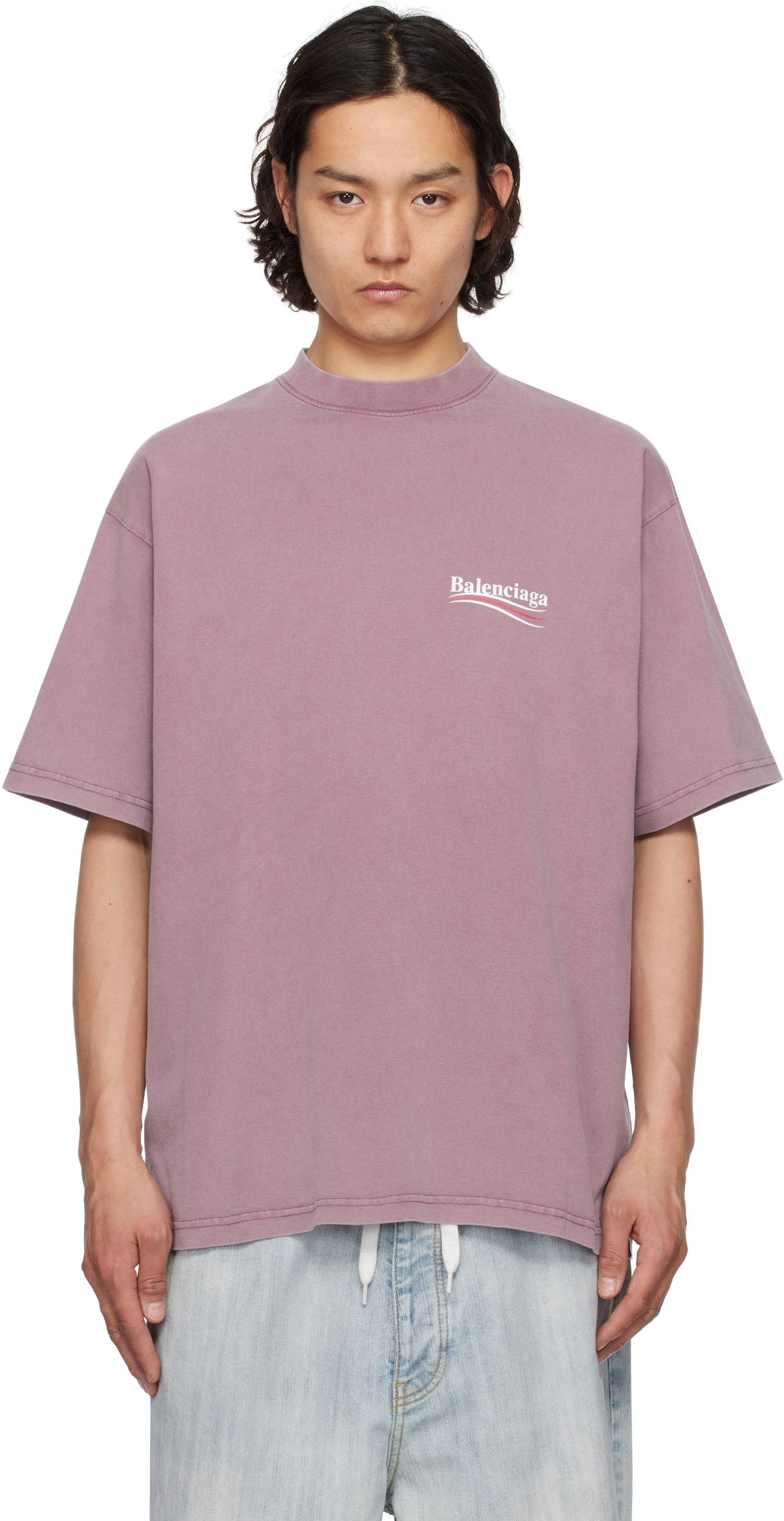 Tričko Balenciaga Balenciaga Political Campaign T-Shirt Fialová | 764235TNVG5, 0