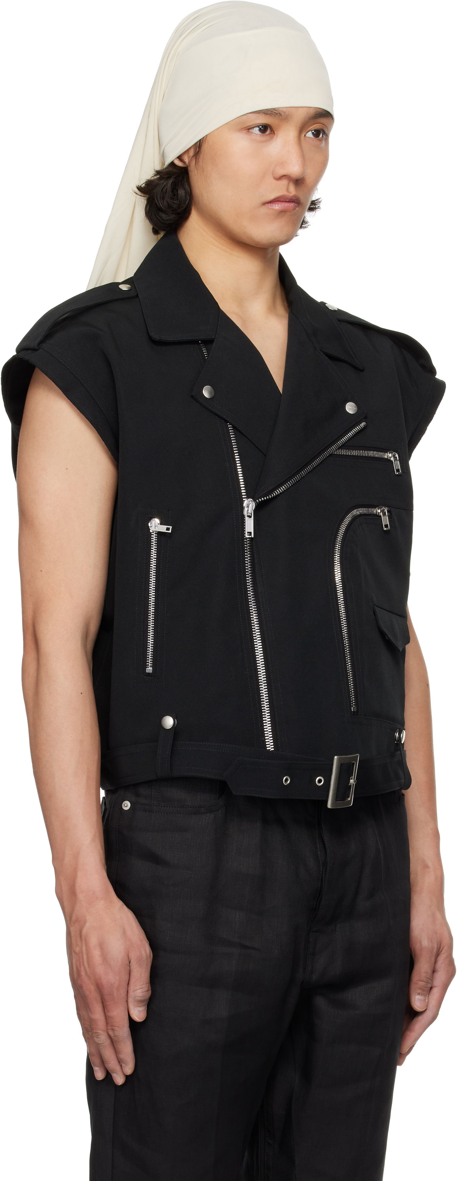 Vesta Rick Owens Rick Owens Bauhaus Stooges Cropped Vest Čierna | RL01E5716 PCVS, 1