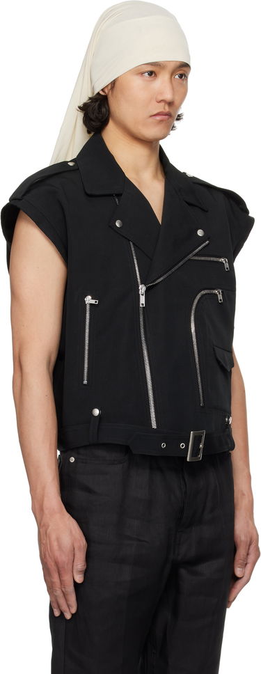 Vesta Rick Owens Rick Owens Bauhaus Stooges Cropped Vest Čierna | RL01E5716 PCVS, 1