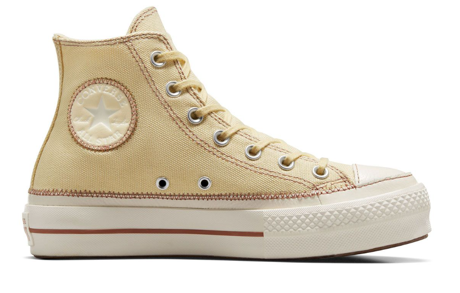 Tenisky a topánky Converse Chuck Taylor All Star Lift Platform Contrast Stitching Béžová | A04659C, 0