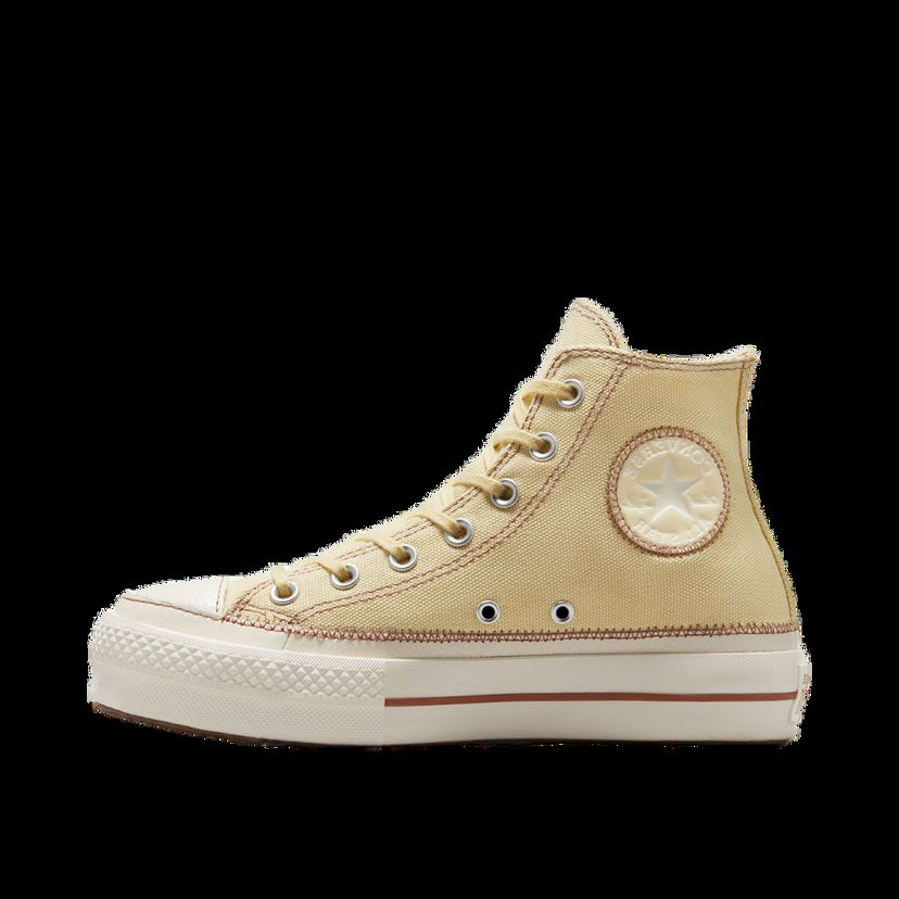 Tenisky a topánky Converse Chuck Taylor All Star Lift Platform Contrast Stitching Béžová | A04659C