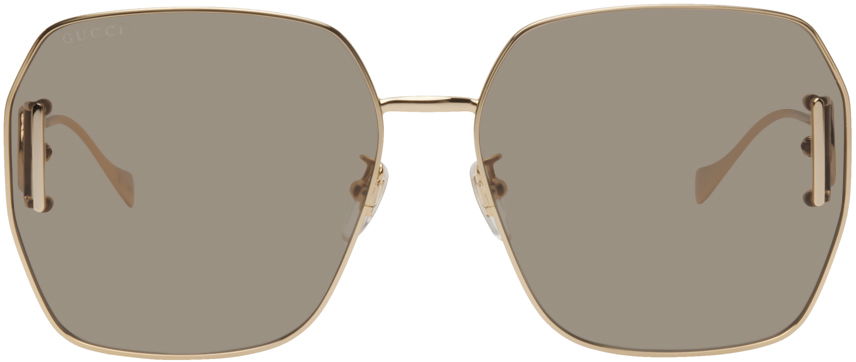 Slnečné okuliare Gucci Hexagonal Sunglasses Béžová | GG1207SA, 0