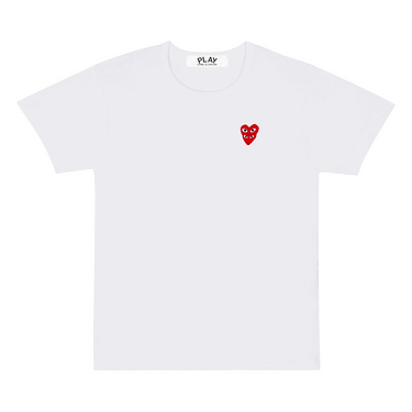 Tričko Comme des Garçons PLAY Double Heart T-Shirt Biela | AZ T288 051 2, 0