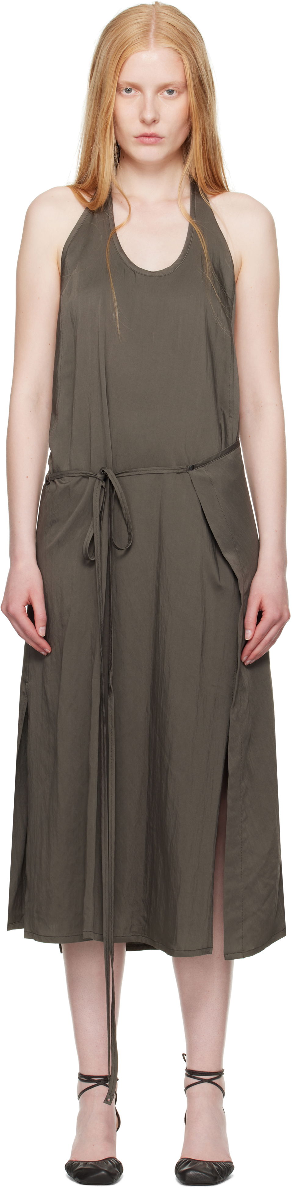 Šaty LEMAIRE Lemaire Apron Midi Dress Zelené | DR1108 LF1388, 0