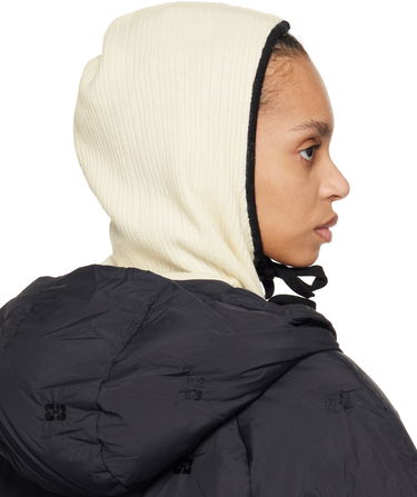 Sveter GANNI Ganni Cashmere Mix Hooded Balaclava Béžová | A6484, 2