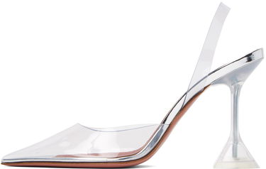 Tenisky a topánky Amina Muaddi Transparent Holli Glass Sling Heels Biela | HOLLI GLASS SLING PVC, 2