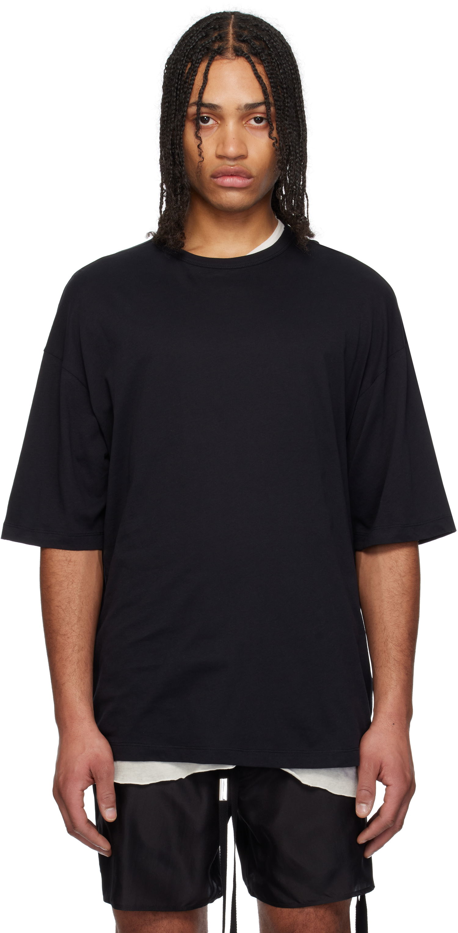 Tričko Ann Demeulemeester Ann Demeulemeester Dieter 'Sunset Bleeding' High-Comfort T-Shirt Čierna | 2510-M-JTS06-39-FA206-099, 0