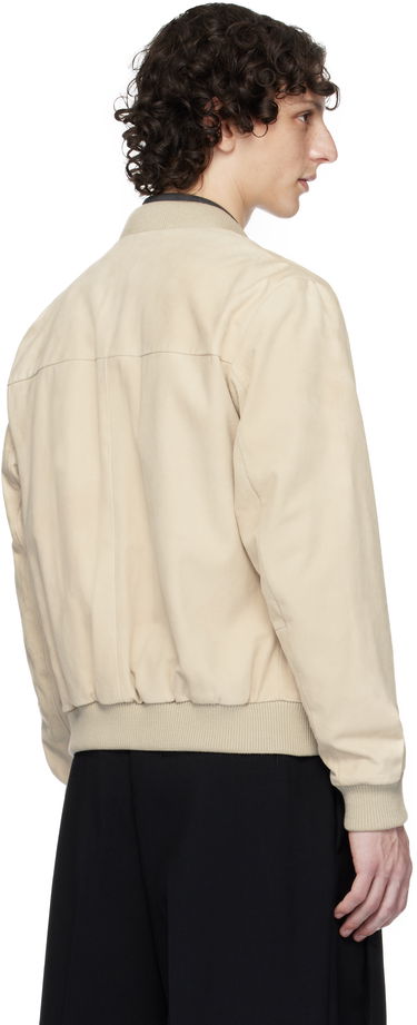 Bomber bunda BOSS BECKHAM x BOSS Suede Bomber Jacket Béžová | 50549074, 3