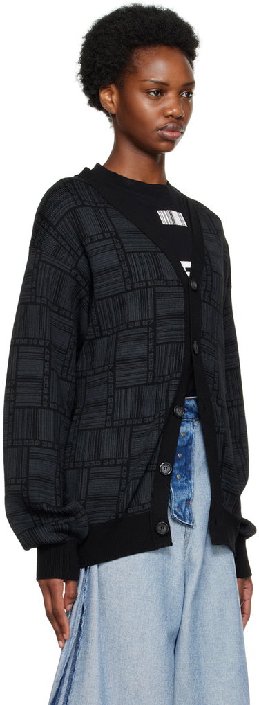 Sveter VETEMENTS Barcode Pattern Cardigan Čierna | VL14KN600B, 1