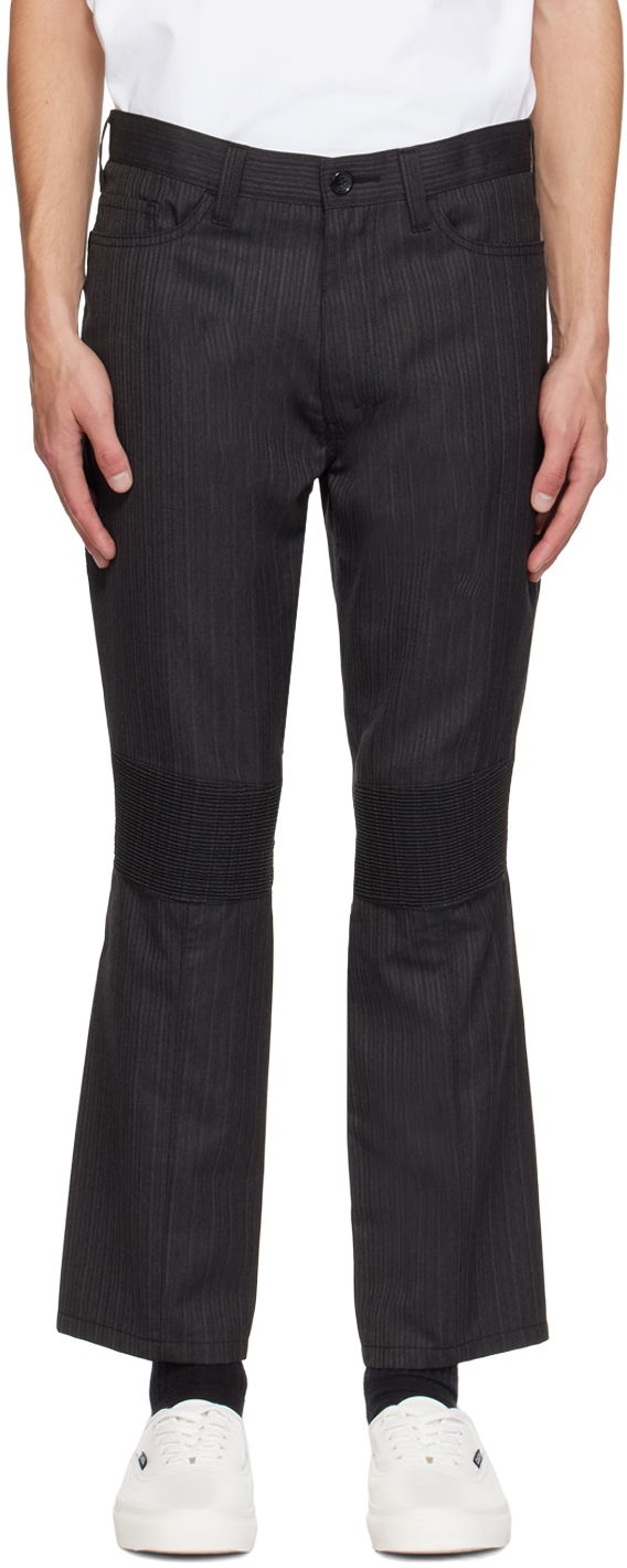 Nohavice Junya Watanabe Ruched Detail Straight-Leg Trousers Čierna | WL-P014-051, 0
