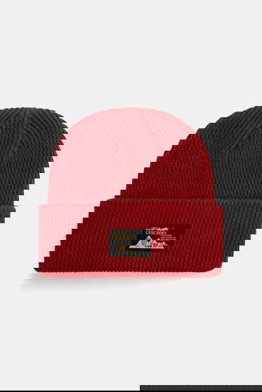 Kulicha Columbia Ribbed Knit Beanie with High Cascades Patch Červená | 2092601, 0