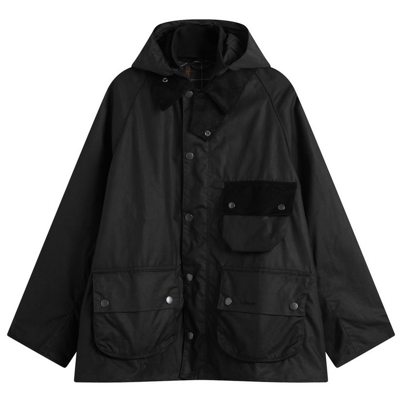 Bunda Barbour Heritage + Modified Solway Wax Jacket Size Large Čierna | MWX2479BK71