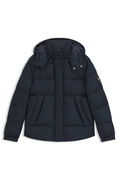 Water-repellent puffer jacket with logo badge