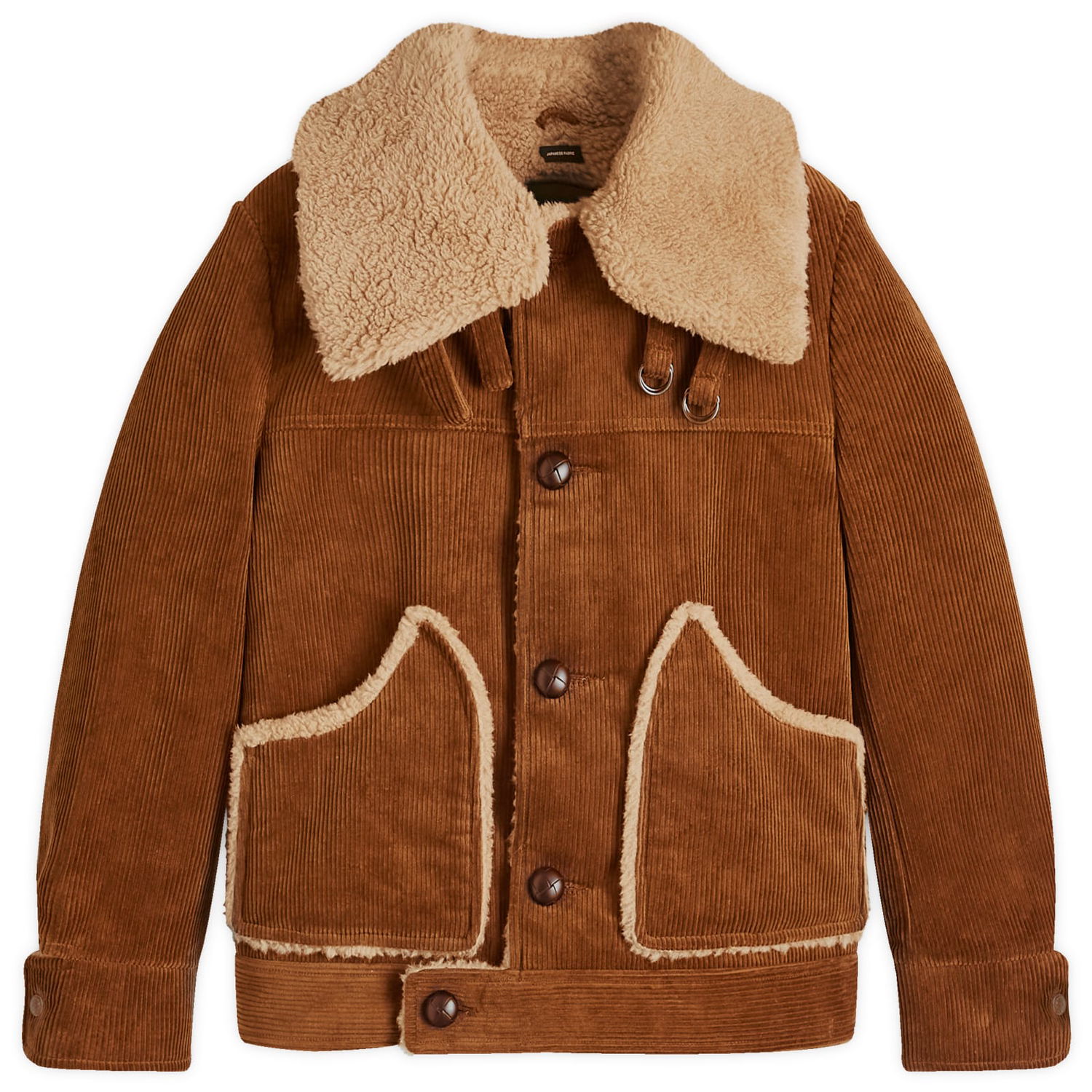 Bunda R13 R13 Oversized Collar Corduroy Jacket Hnedá | R13WR325-R433A, 0