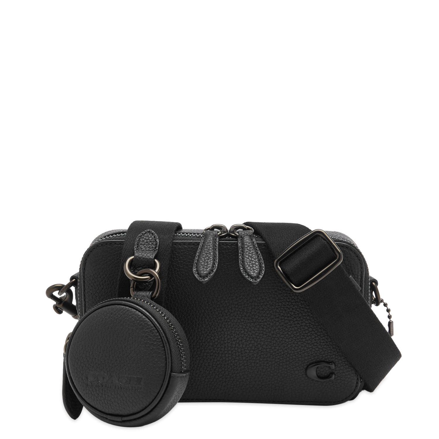 Taška cez rameno Coach Slim Cross Body Bag With Round Coin Purse Čierna | CC070-BLK, 0