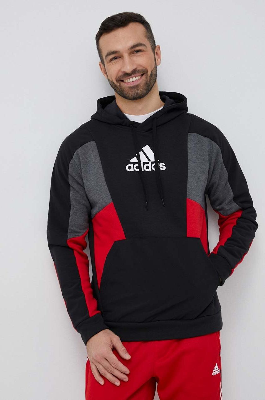 Mikina adidas Originals Essentials Colorblock Hoodie Čierna | HY5929, 0